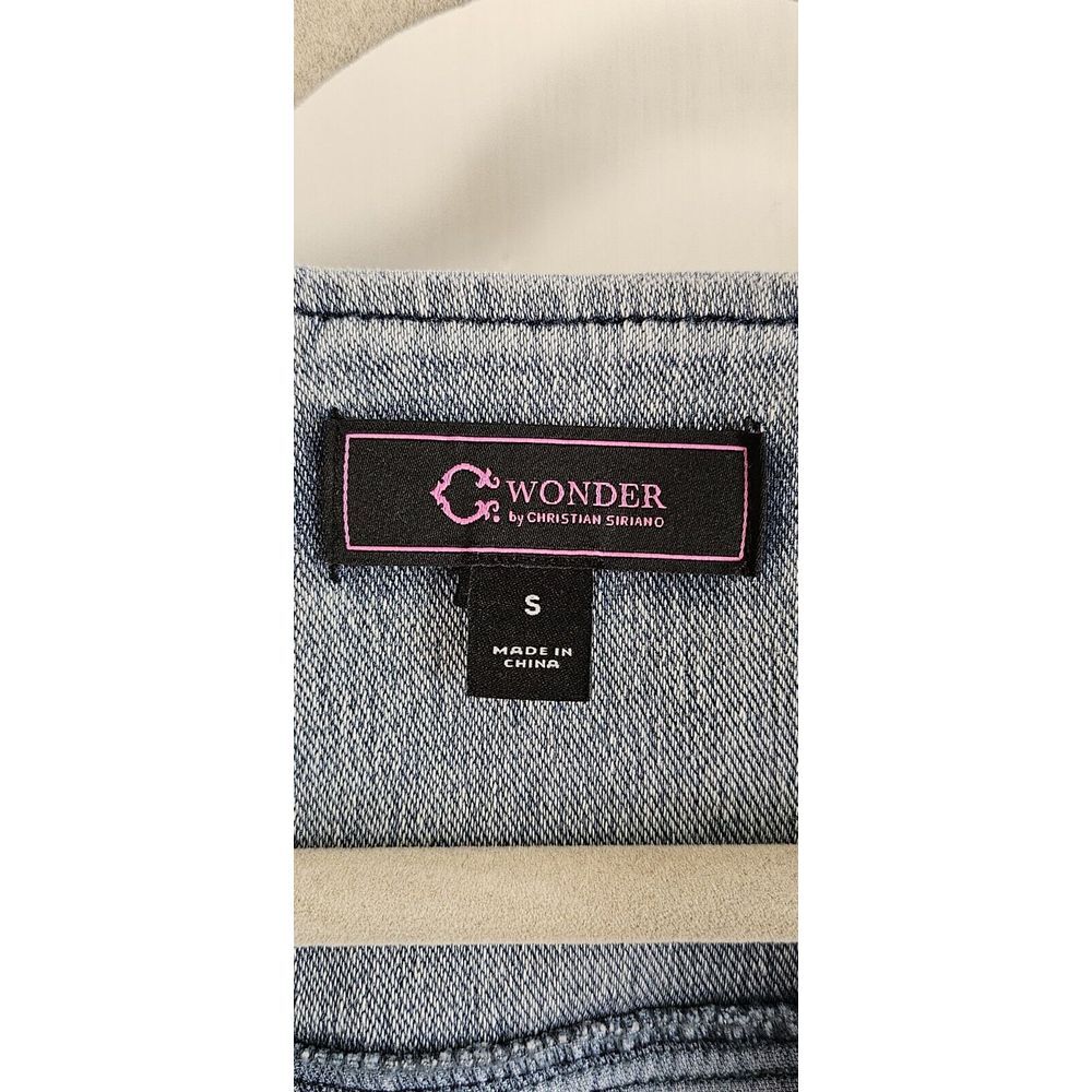 NWT C wonder Christian Siriano buttoned stretch denim midi shirt belte dress S - Picture 8 of 14